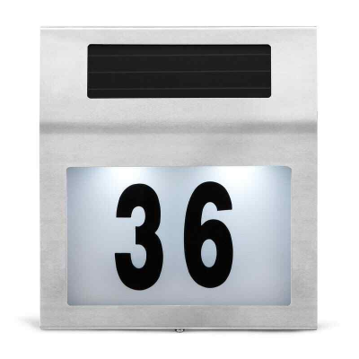 Solar Powered House Number Plaques